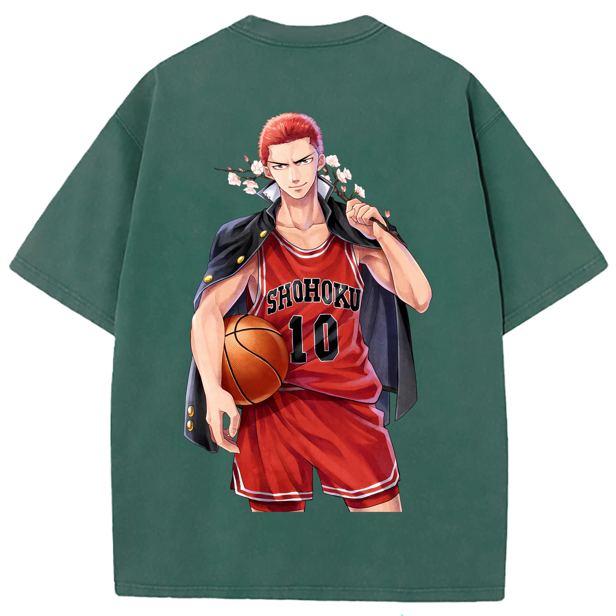 （画像用） SLAM DUNK／スラムダンク 綿100% ヴィンテージ風 半袖Tシャツ（背面プリント）